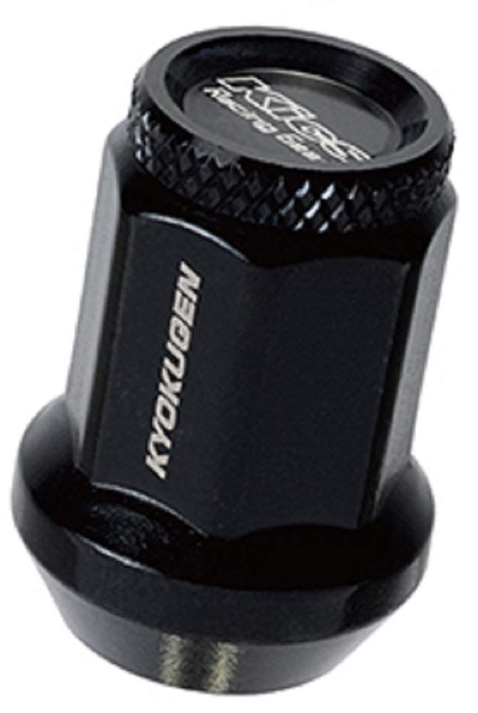 KYO-EI 協永産業 限 貫通ナット アルミキャップ付き M 12 XP 1.25 16 ブラック 入 HP 36 KK