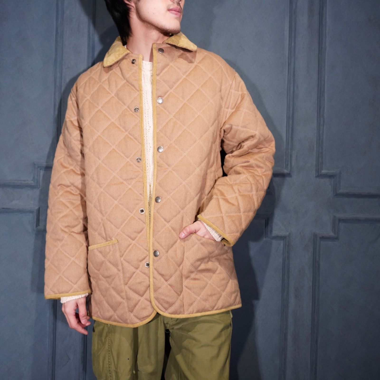 EU VINTAGE Bantocci WOOL QUILTING JACKET MADE IN ITALY|ヨーロッパ古着ウールキルティングジャケット