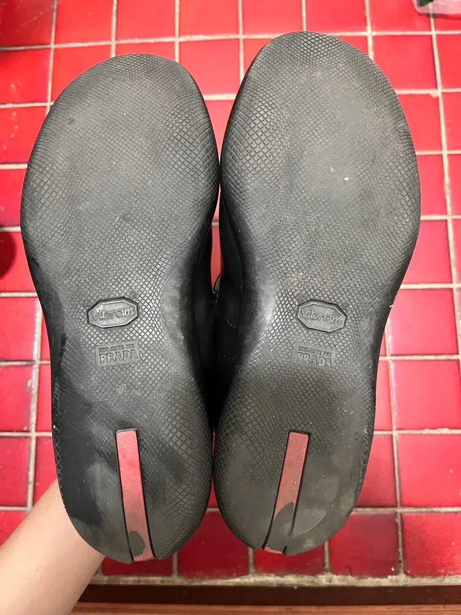  PRADA プラダ スポーツ トゥー ファー ローファー uk 7 260 ローファー ブーツ 革靴