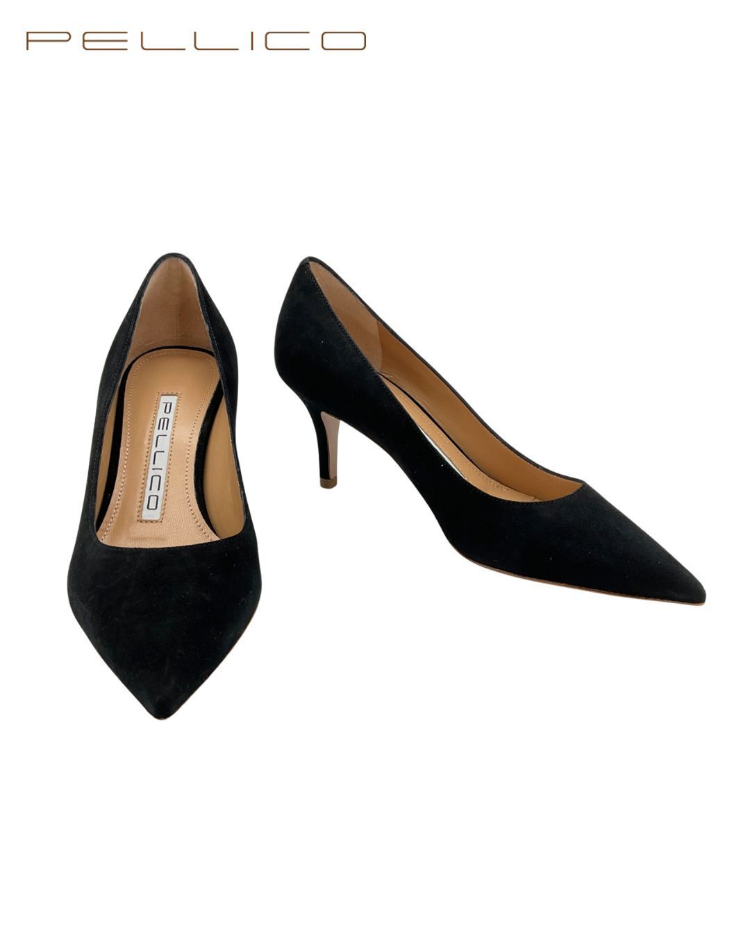 新品　ペリーコ　パンプス　ブラック　黒色　スエード 未使用 PELLICO ペリーコ スエードポインテッドトゥパンプス 34 NERO