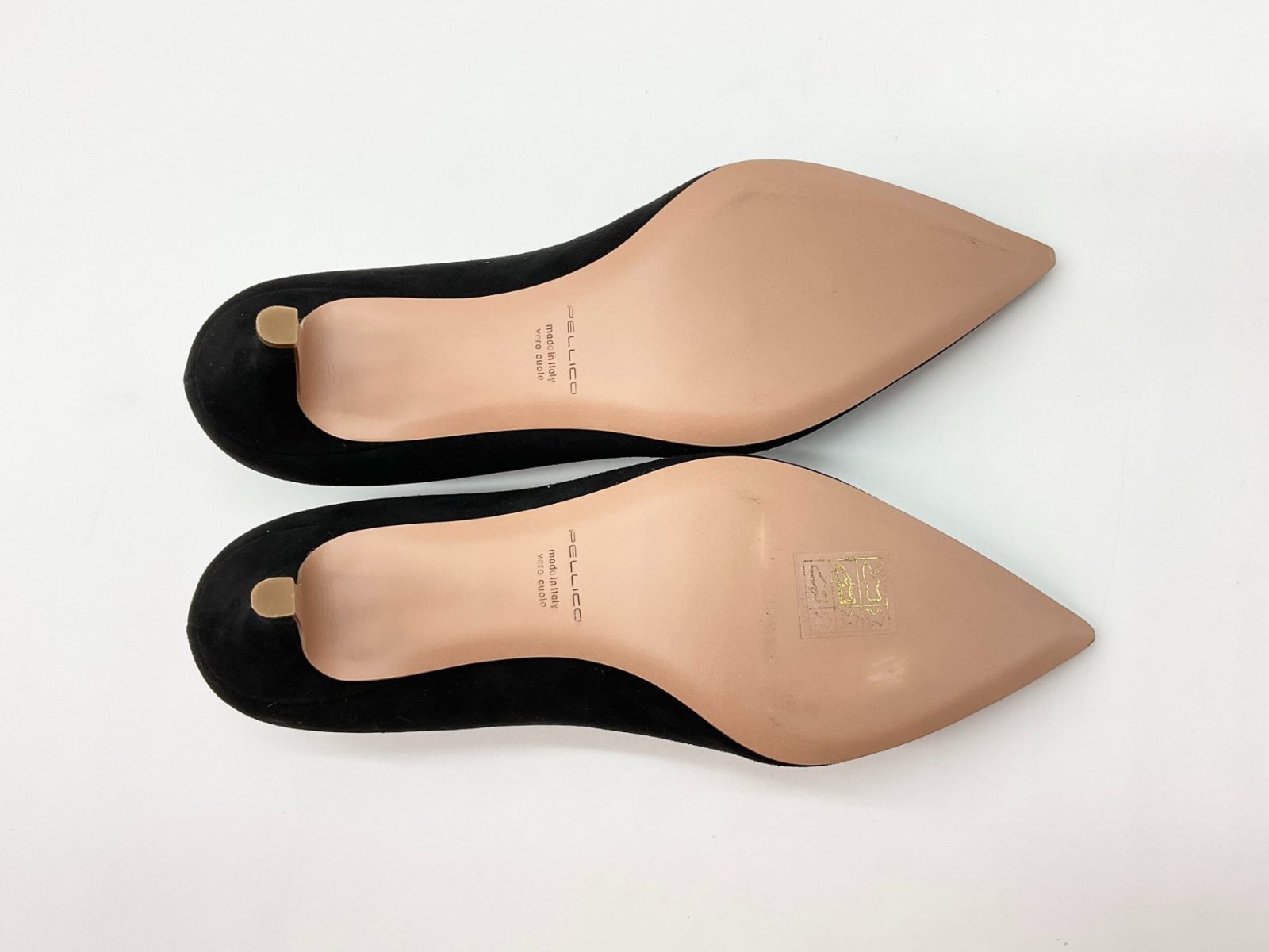 未使用 PELLICO ペリーコ スエードポインテッドトゥパンプス 34 NERO