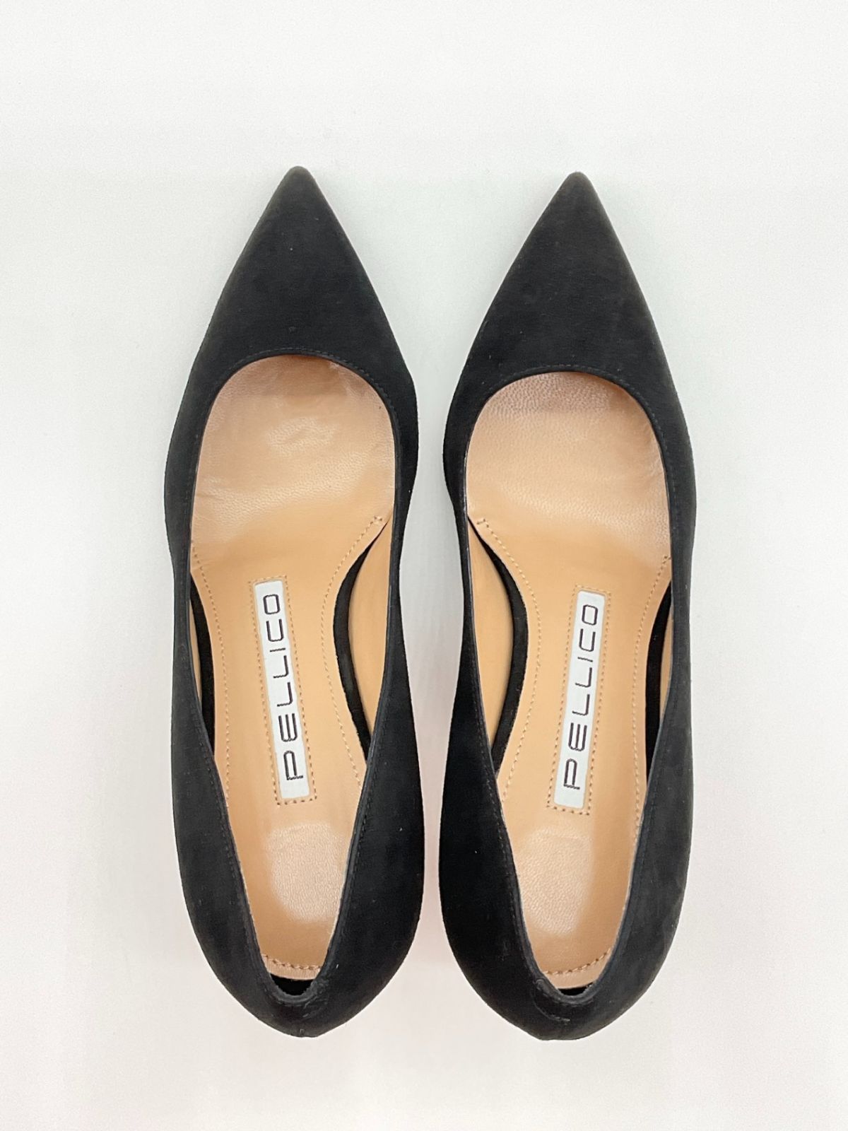 未使用 PELLICO ペリーコ スエードポインテッドトゥパンプス 34 NERO