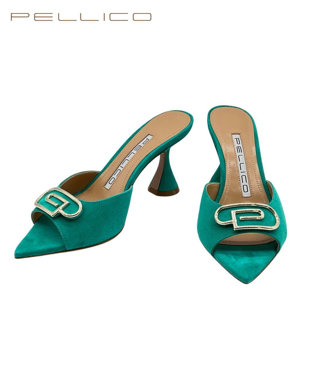 ♥ PELLICO ペリーコ ポインテッドトゥオープントゥサンダル 38 11140|ブルー げ交渉