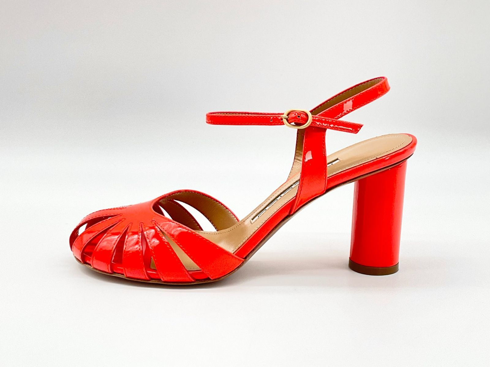 未使用 PELLICO ペリーコ アンクルホルダーオープントゥパテントヒール