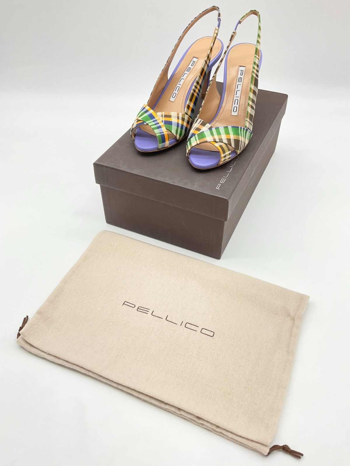 未使用 PELLICO ペリーコ スエードポインテッドトゥハイヒールパンプス