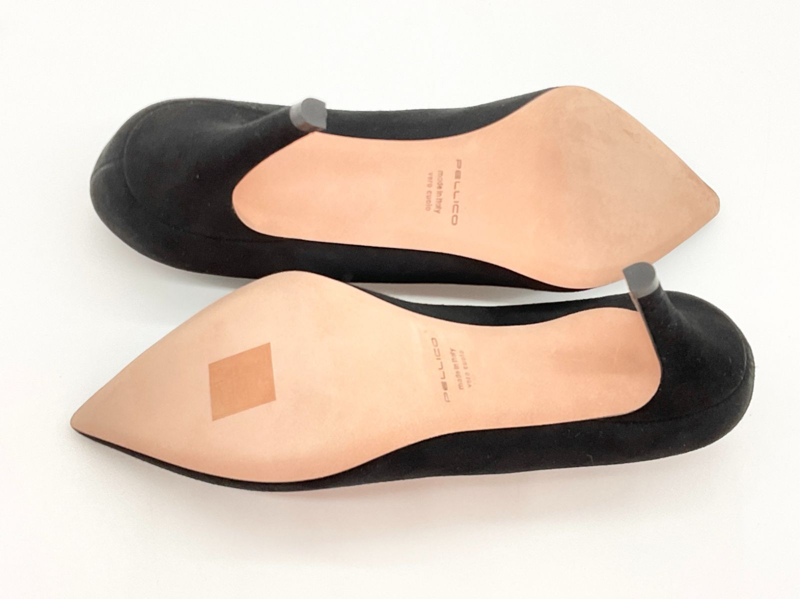 未使用 PELLICO ペリーコ スエードポインテッドトゥハイヒールパンプス