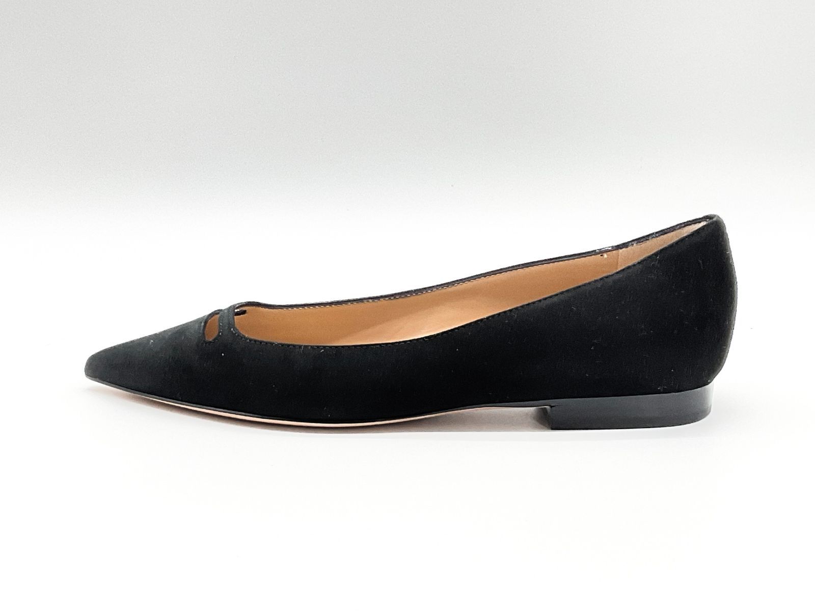 未使用 PELLICO ペリーコ スエードポインテッドトゥパンプス 35 NERO