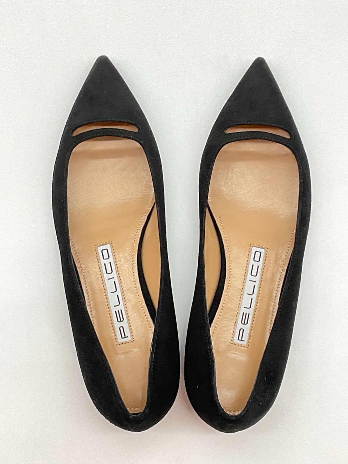 PELLICO ペリーコ パンプス ポインテッドトゥ 35 スエード 未使用 PELLICO ペリーコ スエードポインテッドトゥパンプス 35 NERO