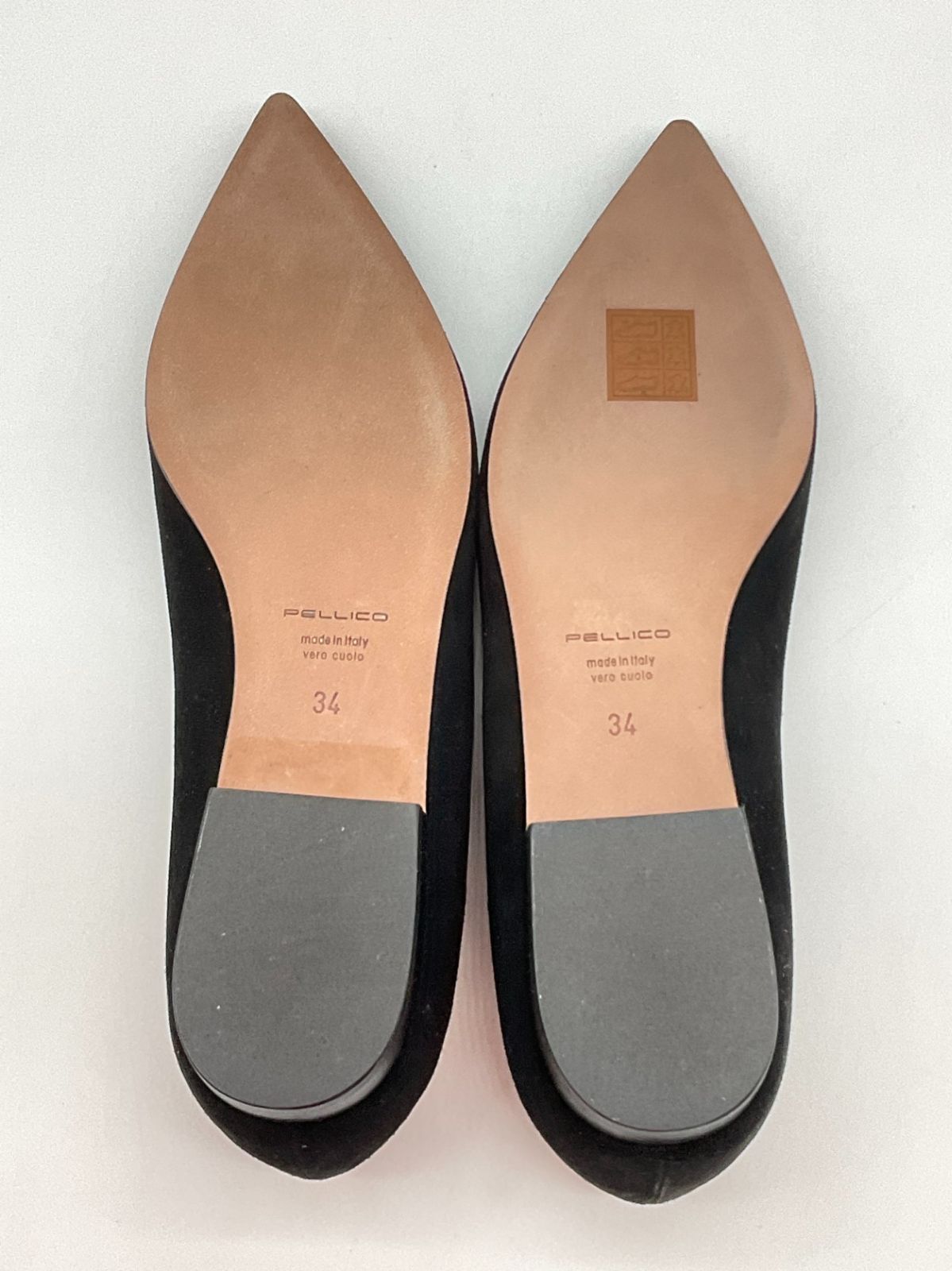 未使用 PELLICO ペリーコ スエードポインテッドトゥパンプス 34 NERO