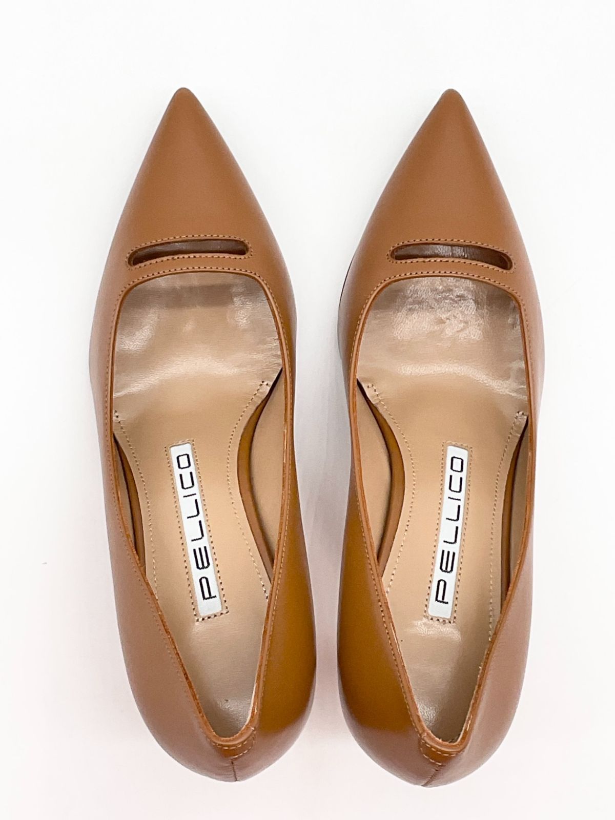 未使用 PELLICO ペリーコ レザーポインテッドトゥヒールパンプス 34