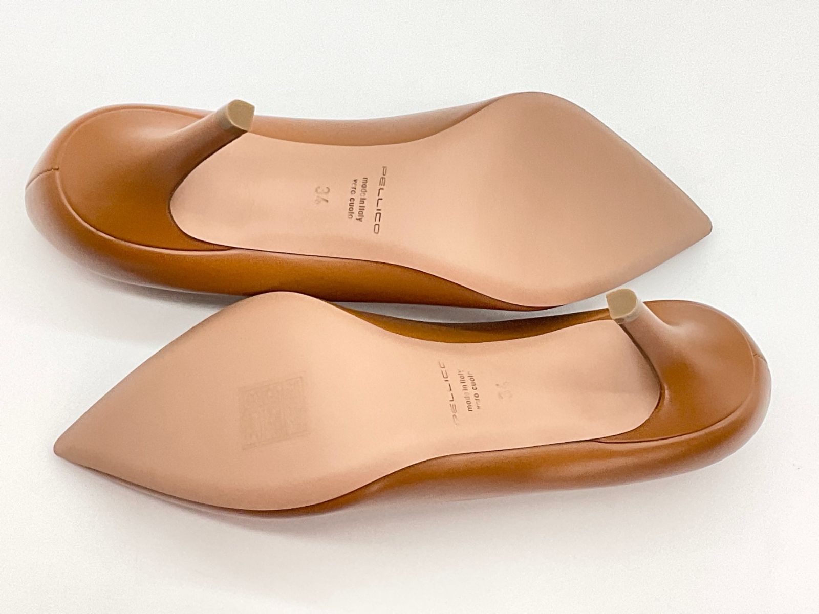 未使用 PELLICO ペリーコ レザーポインテッドトゥヒールパンプス 34