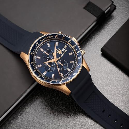 マセラティSfida 44 mmブルー文字盤時計 Maserati / マセラティ スフィーダ 44MM オートマチック ブルー