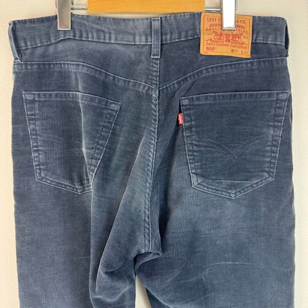USA製 Levi's 505 コーデュロイパンツ W34 L30 Levi's リーバイス 505 コーデュロイパンツ 無地 ネイビー W34 L30