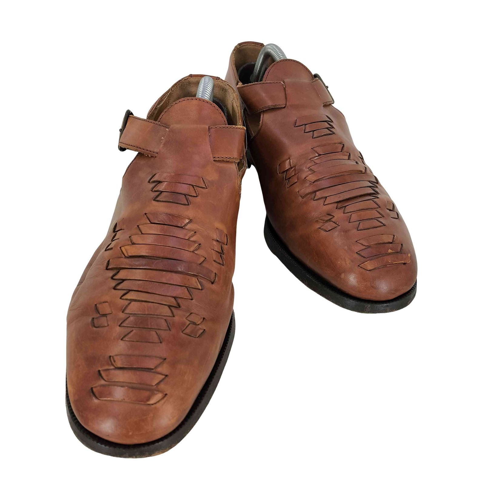 ポロラルフローレン POLO RALPH LAUREN イタリア製 編み込み モンクストラップシューズ メンズ US 9