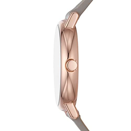 Skagen レディース腕時計 グレーレザー|ローズゴールド 30 MM Signatur LilleJ