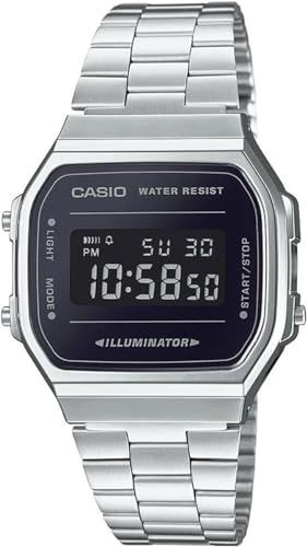 カシオ CASIO デジタル 腕時計 ヴィンテージシリーズ A 168 WEM-1 メンズ レディース キッズ シルバー×ブラック 海外モデル 並行輸入品 J