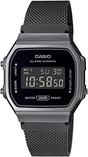 カシオ CASIO デジタル 腕時計 ヴィンテージシリーズ -1 B メンズ レディース キッズ ブラックメッシュメタルバンド 海外モデル 並行輸入品 J