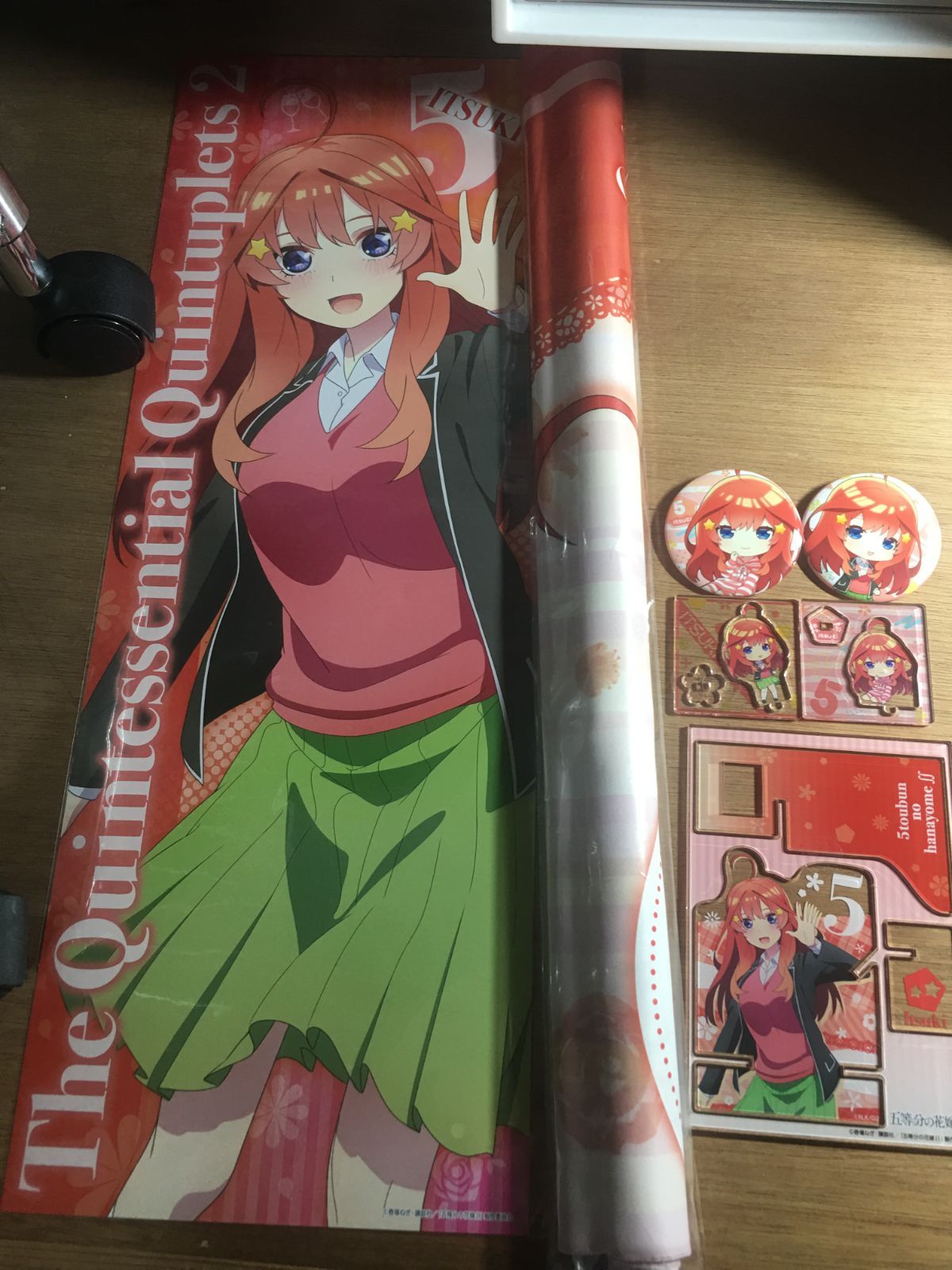 五等分の花嫁 中野五月 くじ コンプ タペストリー アクリルスタンド 缶バッジ ロフト