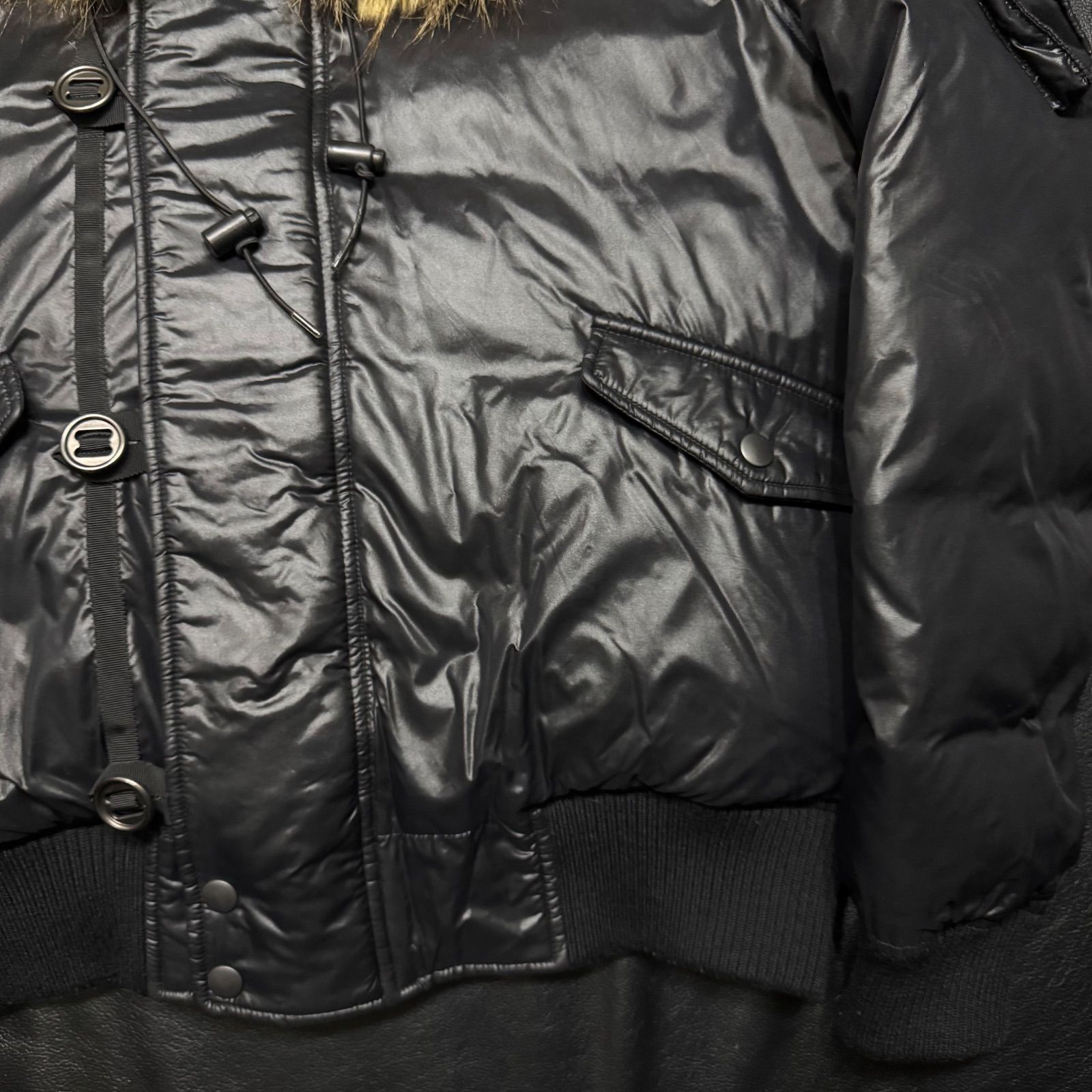 希少【comme ca ism コムサイズム】y2k 00's archive/短丈 光沢/ファー