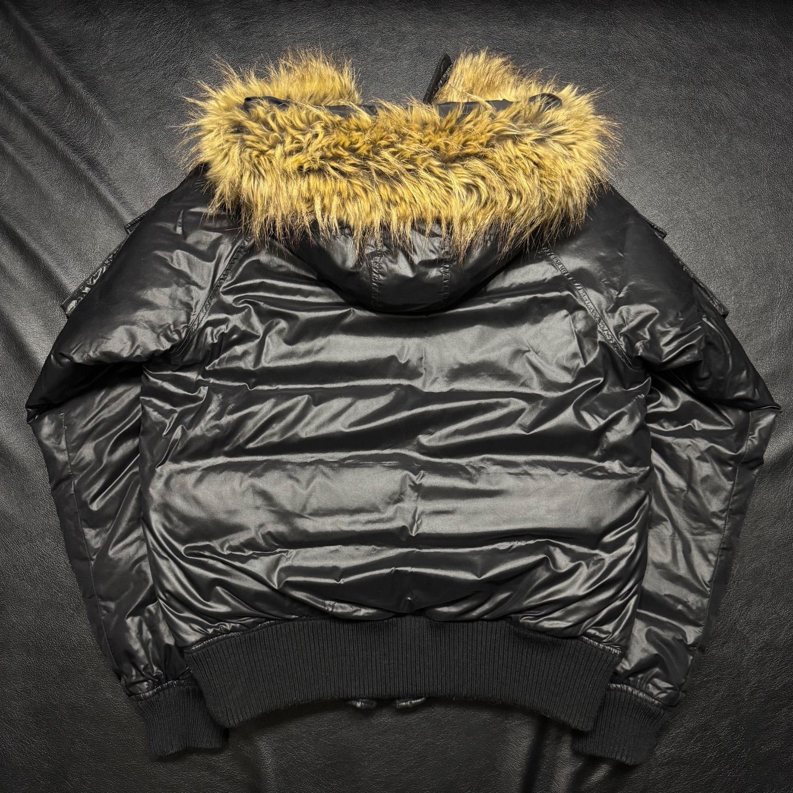 希少【comme ca ism コムサイズム】y2k 00's archive/短丈 光沢/ファー