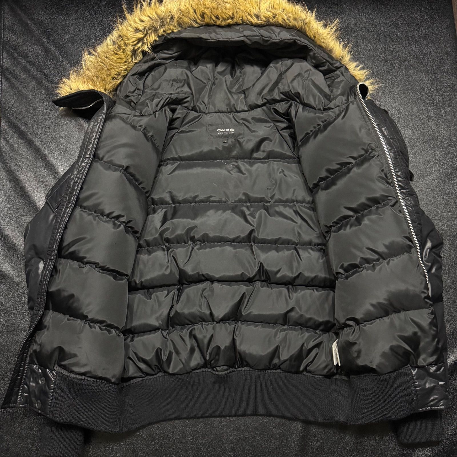 希少【comme ca ism コムサイズム】y2k 00's archive/短丈 光沢/ファー