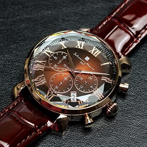 多面カットガラス クロノグラフ