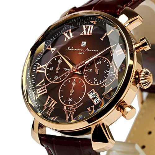 多面カットガラス クロノグラフ