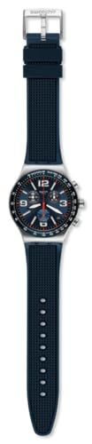 スウォッチ SWATCH 腕時計 Irony Chrono ニューアイロニークロノ BLUE GRID ブルーグリッド メンズ YVS 454 正規輸入品 J