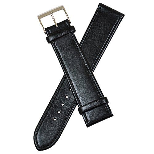 ユンハンス マックスビル用 替ベルト 20 mm ブラック カーフ 時計ベルト メンズ 並行輸入品 J