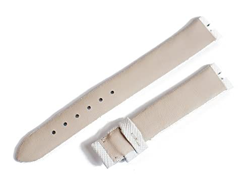 輸入王オリジナル 時計パーツ ブルガリと互換性あり ビーゼロワン BZ 22 S用 Bzero 1 社外品 ベルト 牛革 カーフ 白 ホワイト 13|12 mmJ