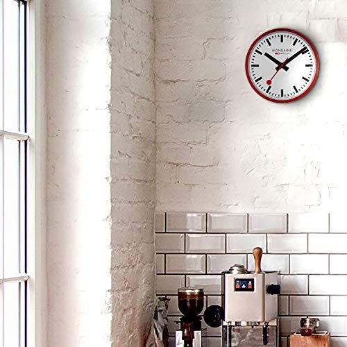 MONDAINE (モンディーン) 掛け時計 ウォールクロック レッド A990