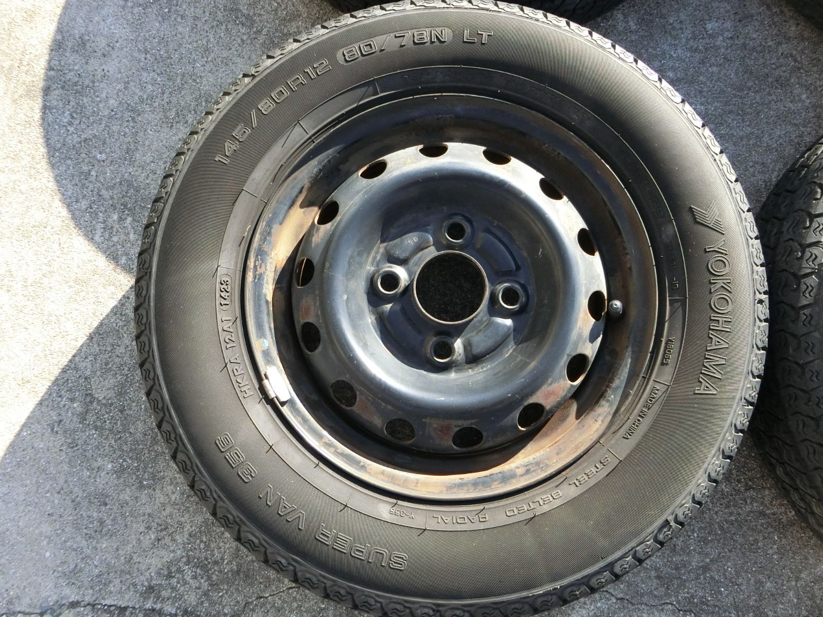 920 12インチ スチールホイール .5 B PCD 100 ハブ径 約56 mm 4穴 4本セット 145|80 R 12 日産 クリッパー 三菱 ミニキャブ