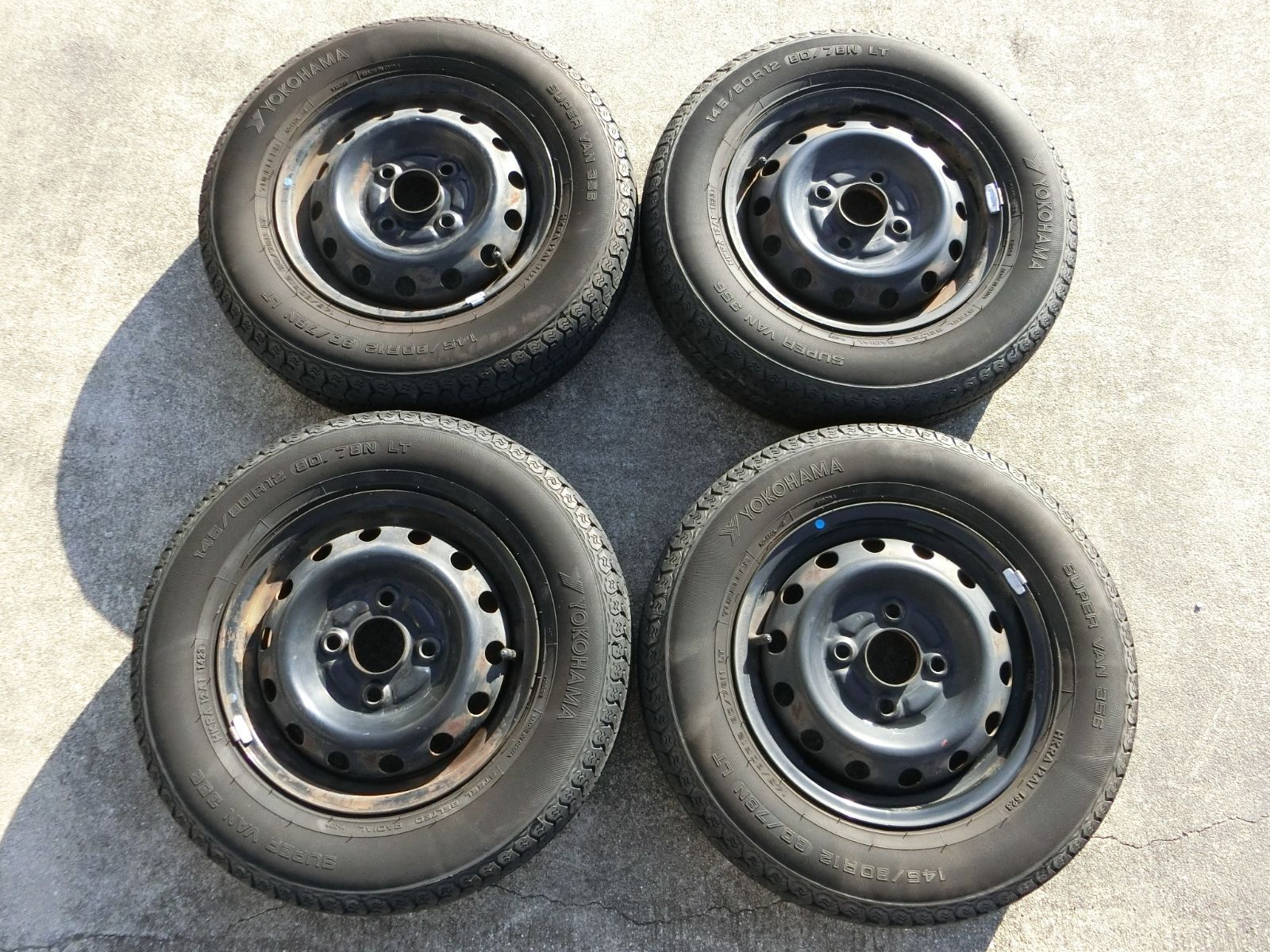 920] 送料無料 12インチ スチールホイール 12×3.5B PCD100 ハブ径 約