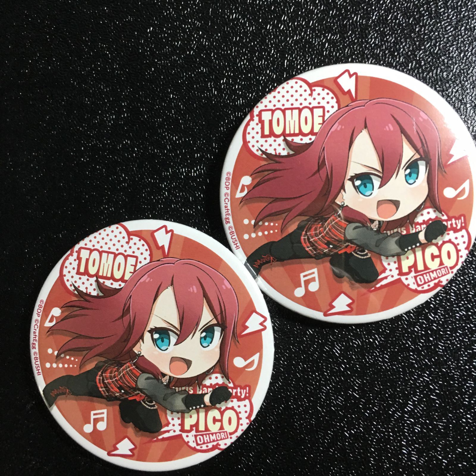 バンドリ BanG Dream! 宇田川巴 缶バッジ 2個 ガルパピコ ガールズ