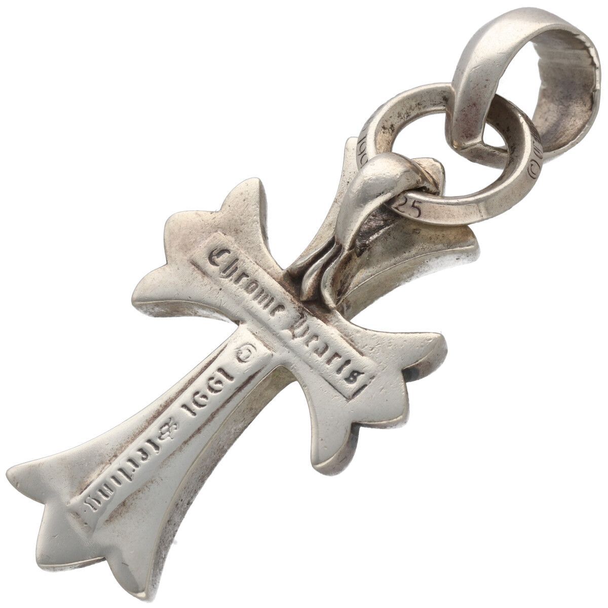 CHROME HEARTS クロムハーツ スモールCHクロス ベイル SV 925 シルバー ネックレス ペンダント トップ チャーム RS