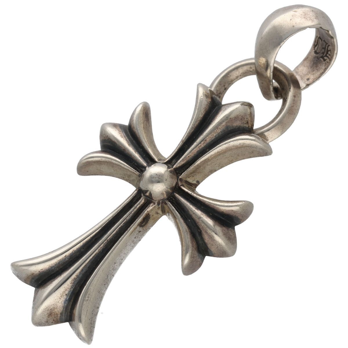 CHROME HEARTS クロムハーツ スモールCHクロス ベイル SV 925 シルバー ネックレス ペンダント トップ チャーム RS