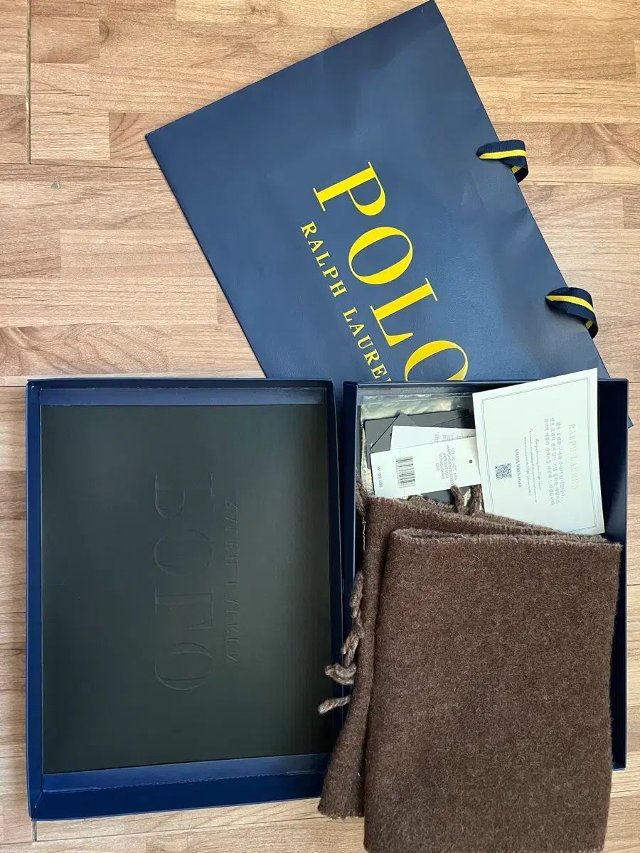  ポロ ラルフ ローレン ウール マフラー ブラウン ツートン マフラー 小物