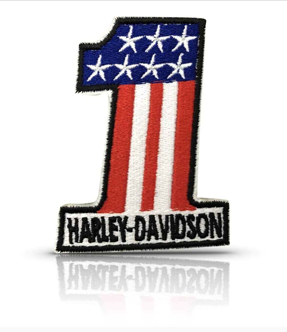 【美品】ハーレーダビッドソン☆リバーシブル　MA1　ワッペン　刺繍ロゴ クーポン有】ワッペン アイロン 刺繍 汎用 ハーレーダビットソン