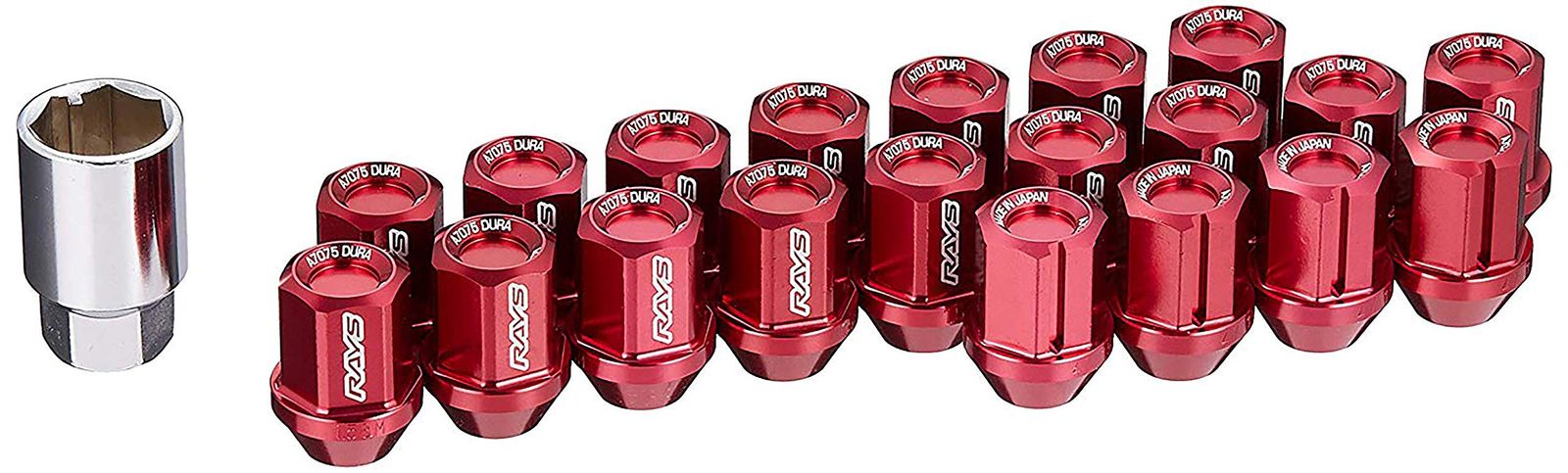 RAYS レイズ ジュラルミンロック-ナットセット L 32 5 H用 M 12 X 1.5 レッドアルマイト