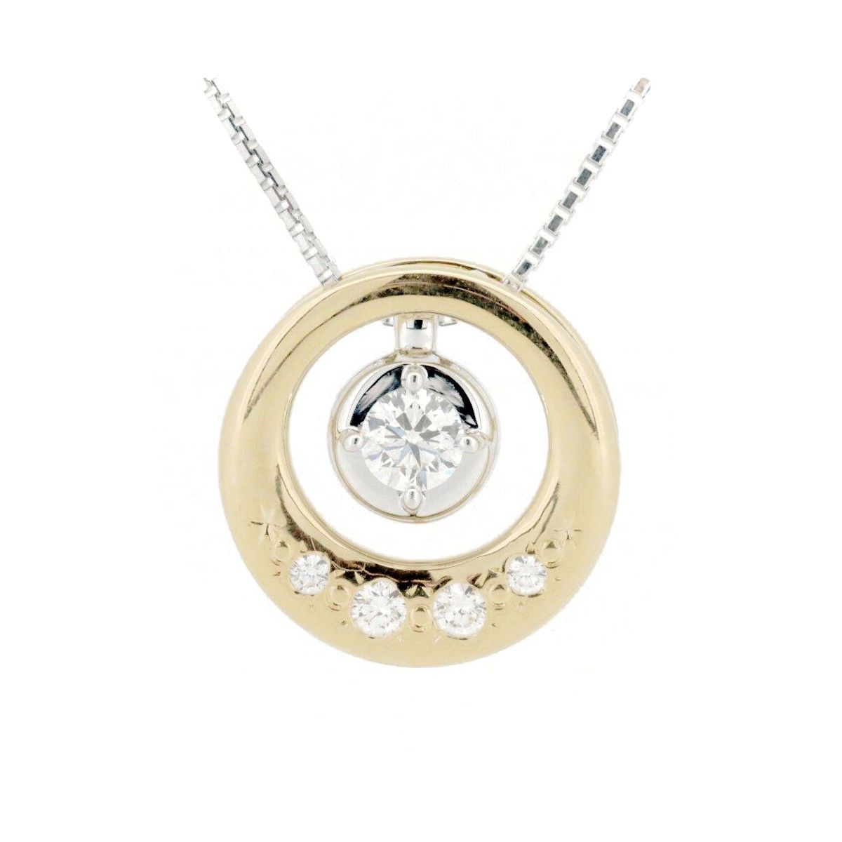 タサキ ダイヤモンド ネックレス 0.15ct 0.06ct K18YG(18金 イエロー