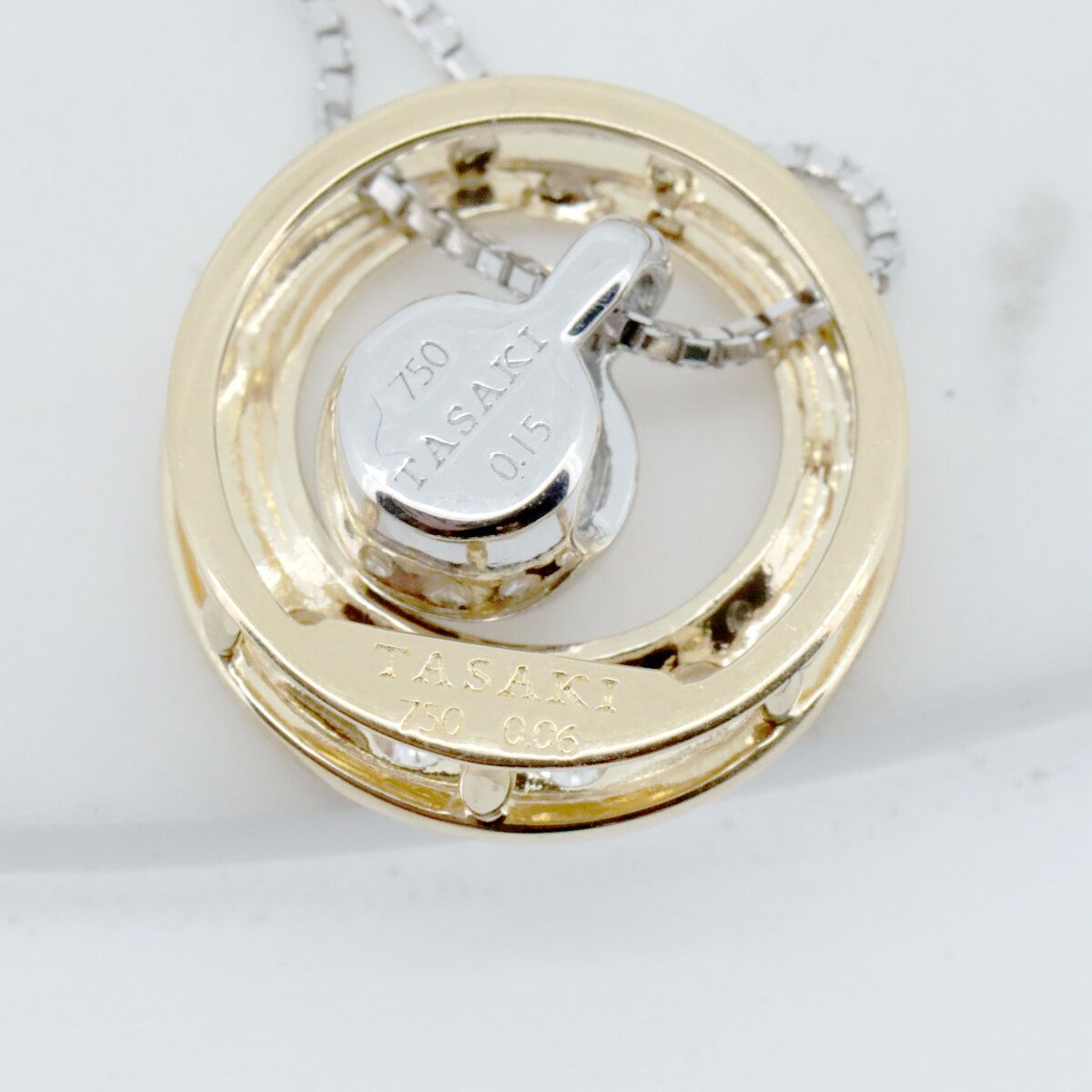 ダイヤモンド0.15ct k18wg ネックレス K18WG ダイヤモンド ネックレス 0.15CT