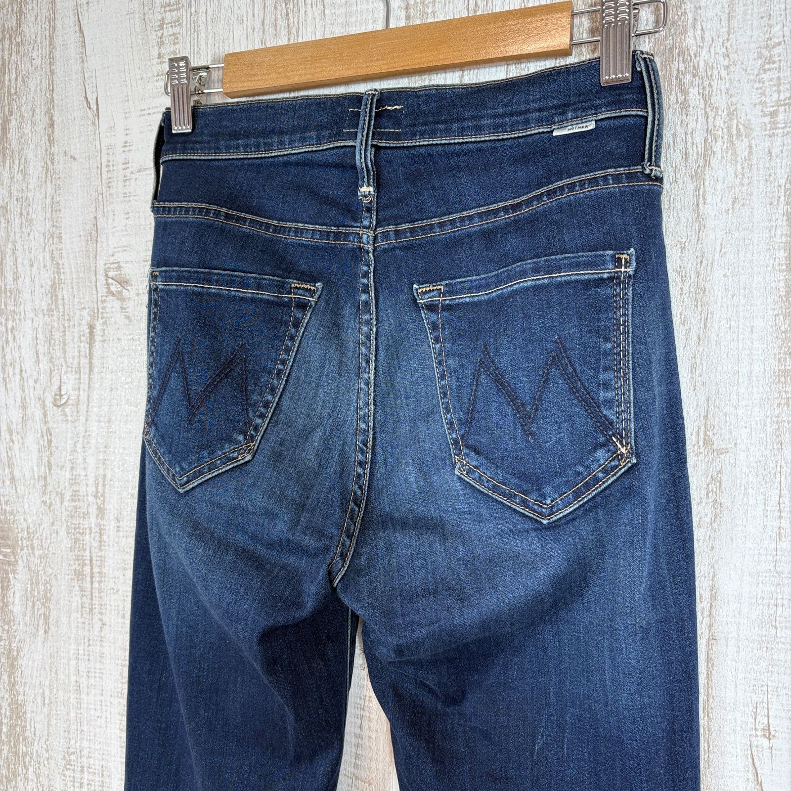MOTHER DENIM マザー 切りっぱなし スキニーパンツ ストレッチ デニム 