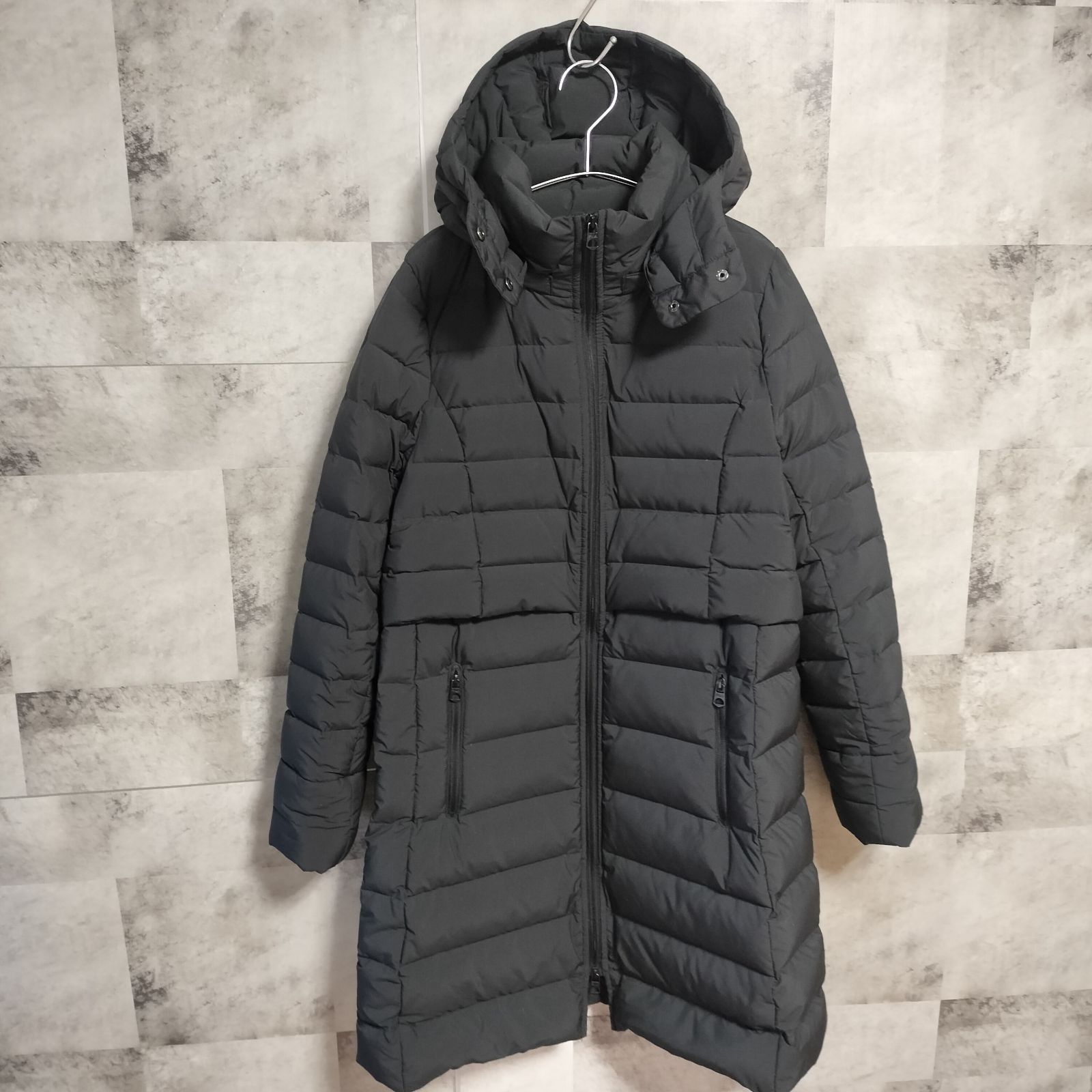 FILA GOLF 2 way 撥水 はっすい ボア ダウンコート Lサイズ ブラック 黒色 フード取外し スタンドカラー ベンチコート