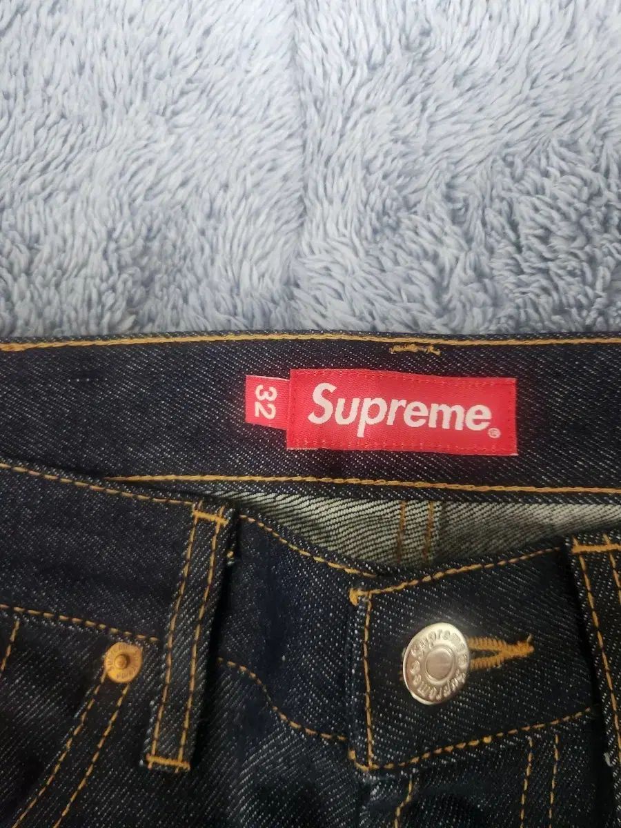 シュプリーム リジット スリム セルビッジ ジーン リジット インディゴ