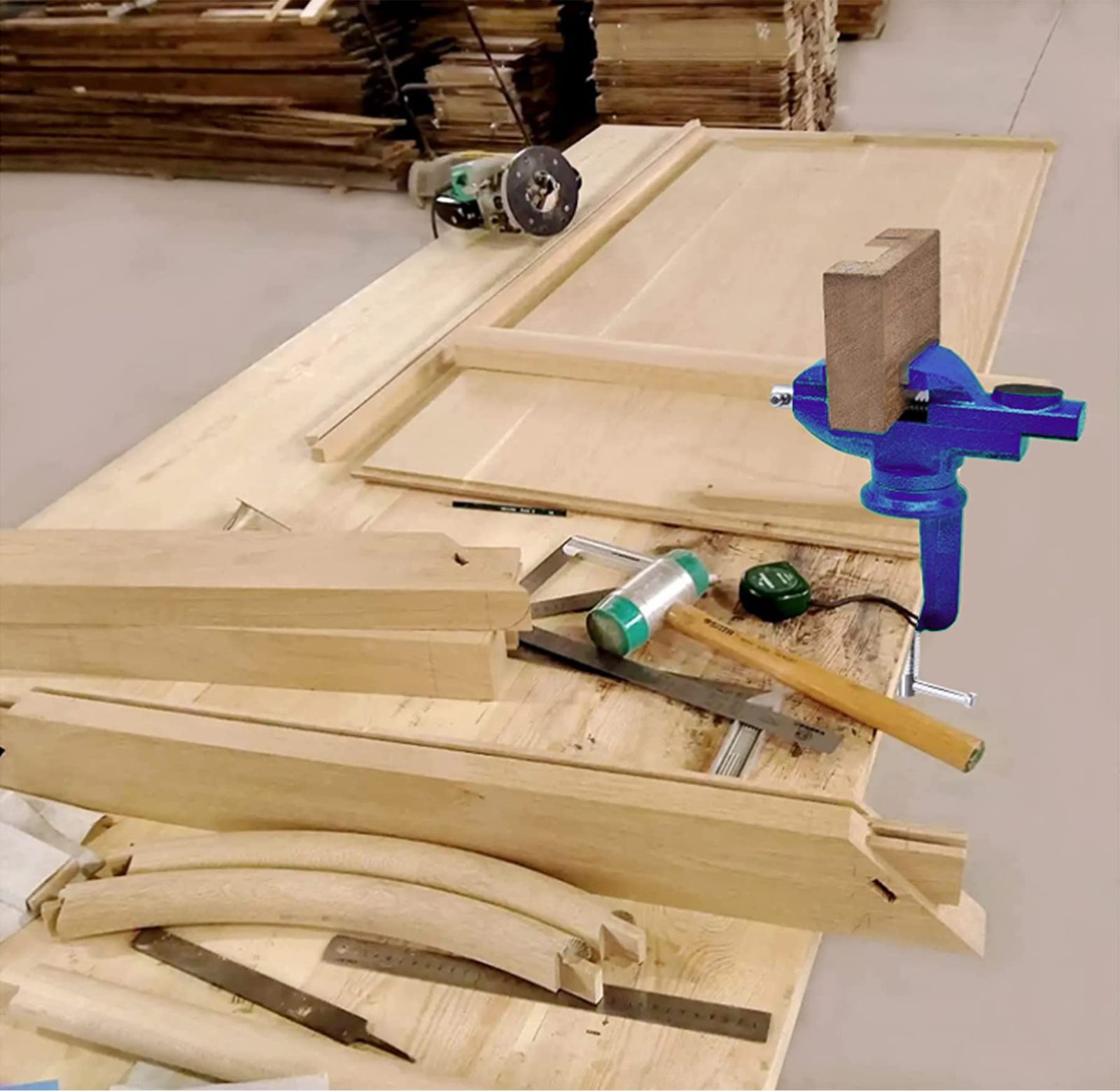 最大開口75 mm 小型卓上万力 360°回転盤付き ベンチバイス クランプ 鋳鋼製 鋳鉄ではありません 携帯用作業台 木工 導管 穴あけ 金属加工