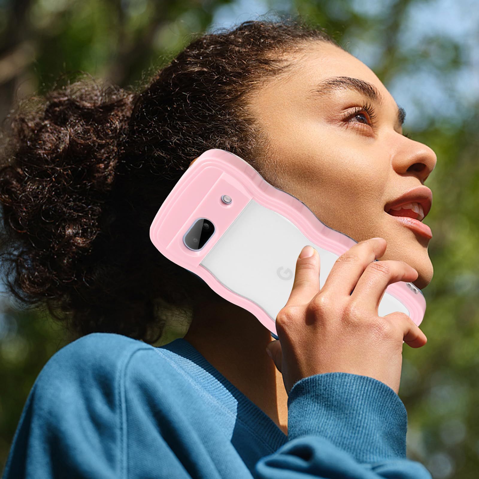  Google Pixel 7 A かわいい ケース 波状フレーム うねうね 耐衝撃 グーグル ピクセル7 6 1インチ用滑り止め スマホケースウェーブ デザイン 手にフィット スマホカバー 韓国 可愛い 女性用 女子向け クリア TPUカバー 波状エッジ その他 スマホアクセサリー