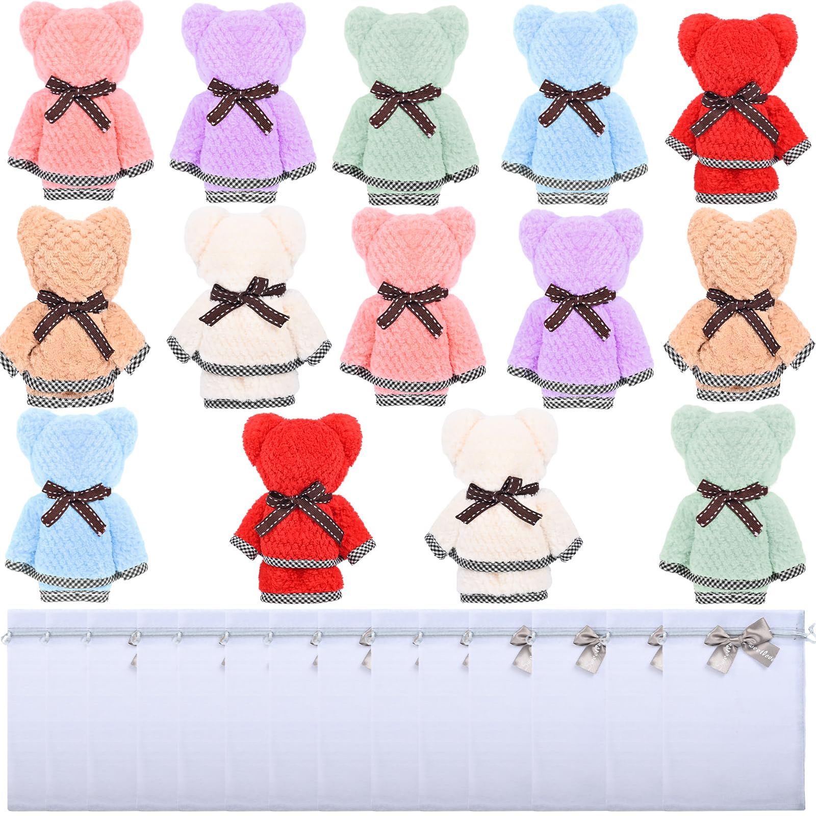 プチギフト タオル くまさんタオル ハンカチ ギフト 粗品 退職 かわいい 個包装 結婚式 お返し 挨拶品 引っ越し お世話になりました 感謝 2