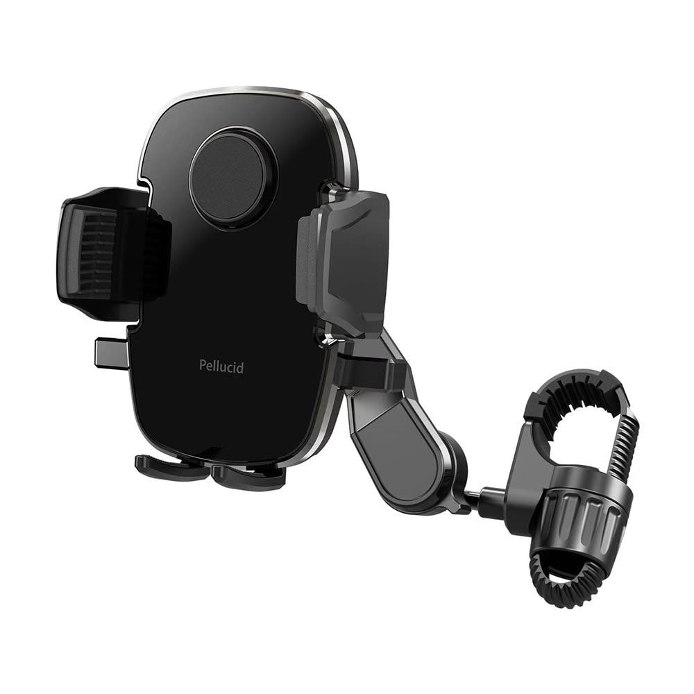 ペルシード Pellucid 車内用品 車載スマホホルダー アシストグリップ取付 片手ワンタッチ開閉スマホホルダー 手帳型ケース 縦横置き対応 PPH 2202