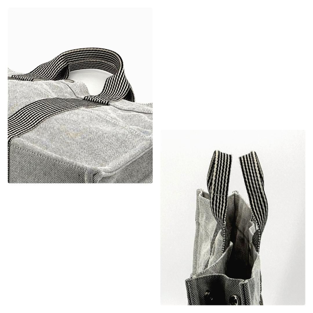 エルメス ニューフールトゥMM トートバッグ キャンバス グレー系