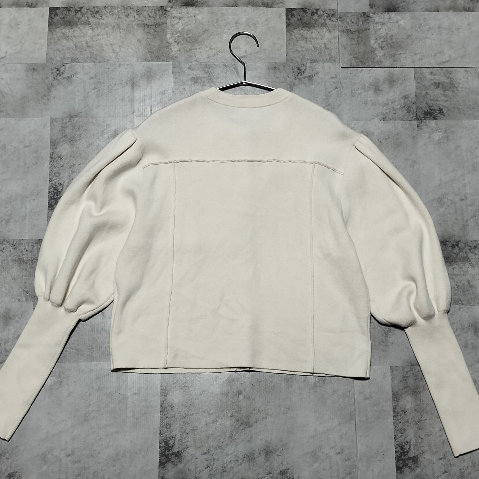 MALION vintage パッチワーク パフスリーブ スウェットカーディガン PUFFSLEEVE SWEAT CARDIGAN パッチワーク パフスリーブ スウェット